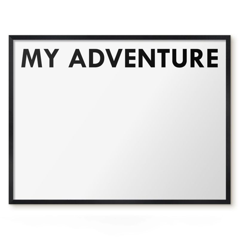 Tablica Na Magnesy Tulup 80x60 cm My adventure 2 - Czarna rama Do salonu, sypialni 1 szt.