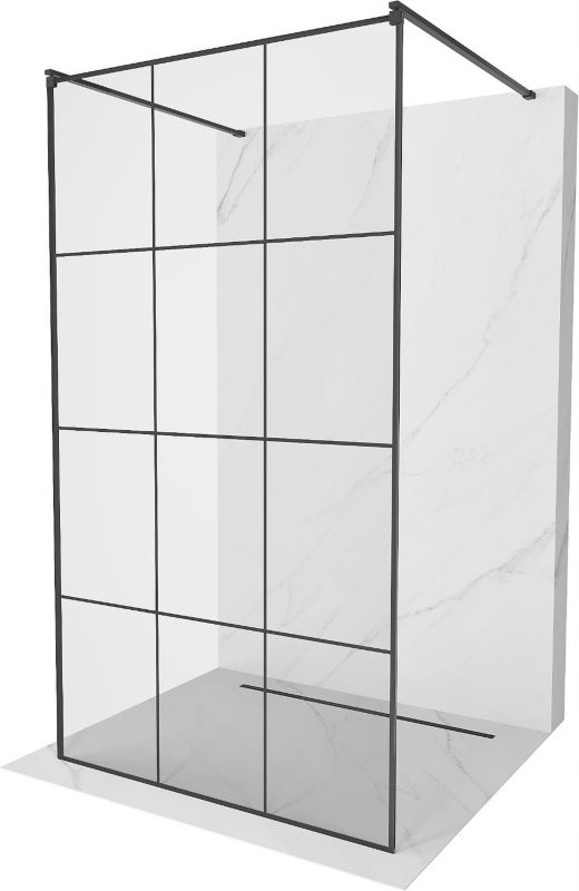 Ścianka prysznicowa Mexen Kioto czarny wzór 110x200 cm 800-110-002-70-77 1 szt.