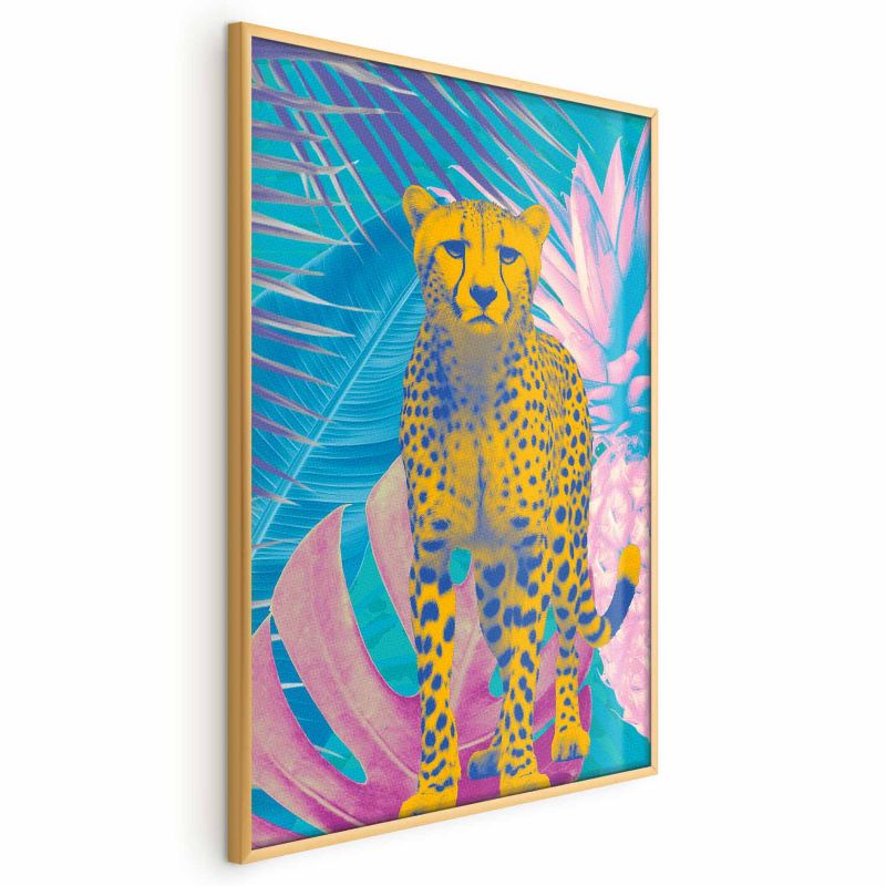Plakat Artgeist Egzotyczny Lampart 60x90 cm z ramą złotą 1 szt