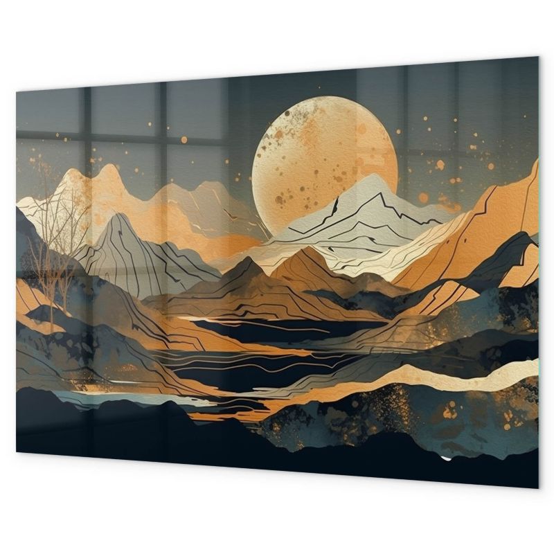 Tablica Magnetyczna Biurowa Na Ścianę Tulup 100x70 cm Pastelowy krajobraz Szkło hartowane 1 kpl