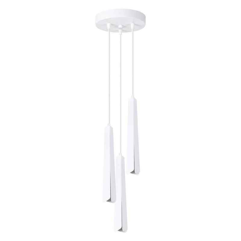 Lampa wisząca Sollux Lighting Prysm 5084 biała tuba 3xG9 x 1 szt.