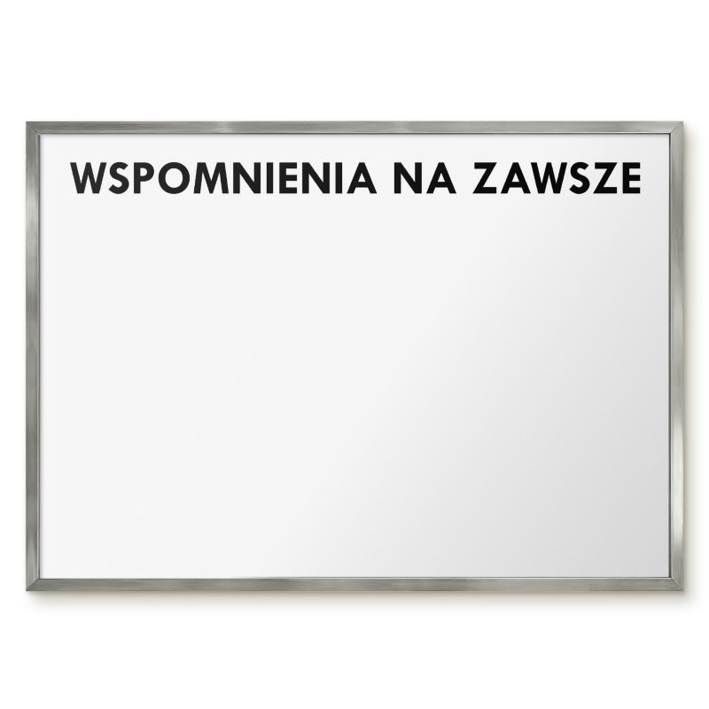 Tablica Magnetyczna Do Notatek Tulup 70x50 cm Wspomnienia na zawsze 2 - Srebrna rama Do salonu, sypialni 1 szt.