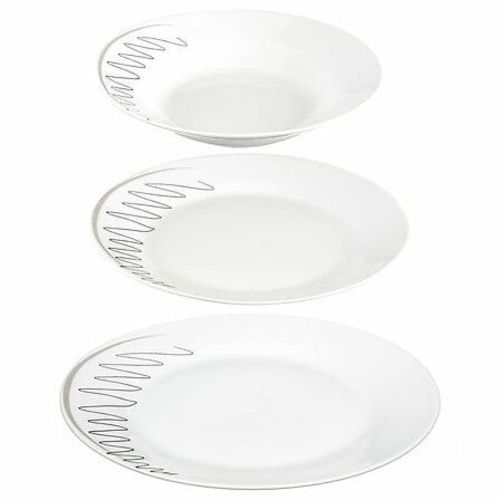 Zastawa stołowa Esquisse 5FIVE SIMPLY SMART 18-elementowa ceramiczna biała do zmywarki 1 kpl.
