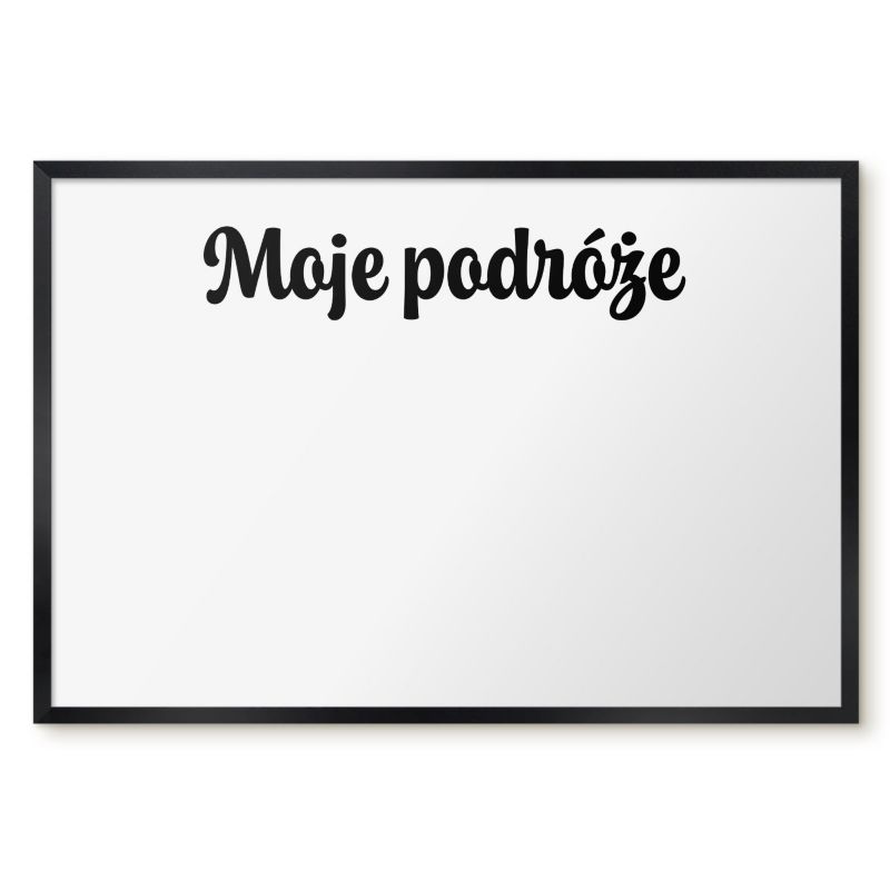 Tablica Magnetyczna Do Biura Tulup 60x40 cm Moje podróże 1 - Czarna rama Do salonu, sypialni 1 szt.