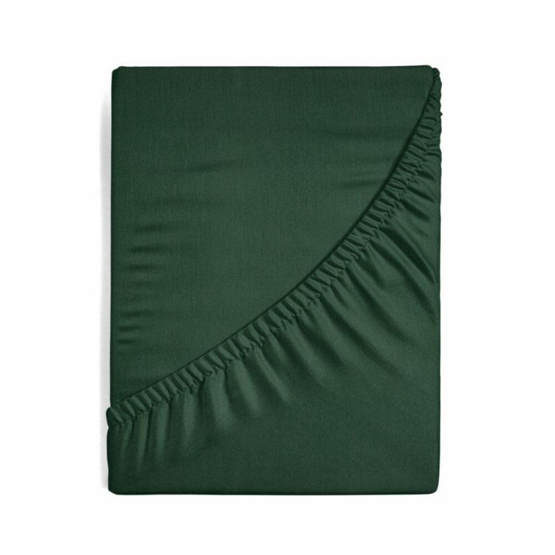Prześcieradło JERSEY Eurofirany 220 x 200 x 30 cm zielone bawełniane z gumką szt. 1