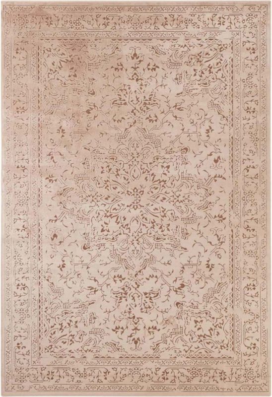 Dywan Elle Decor 200x290, beżowo pomarańczowy tradycyjny wzór, do salonu, 1 szt.