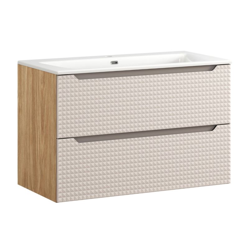 Zestaw mebli łazienkowych Comad Luxor Beige 90cm z umywalką meblową SKY 1szt