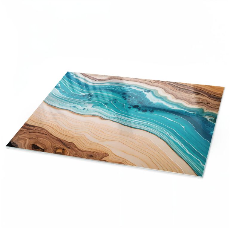 Blat Na Stolik ArtPrintCave 100x70 cm Geode art - Hartowany Blat Szklany Ochronny 1 szt.