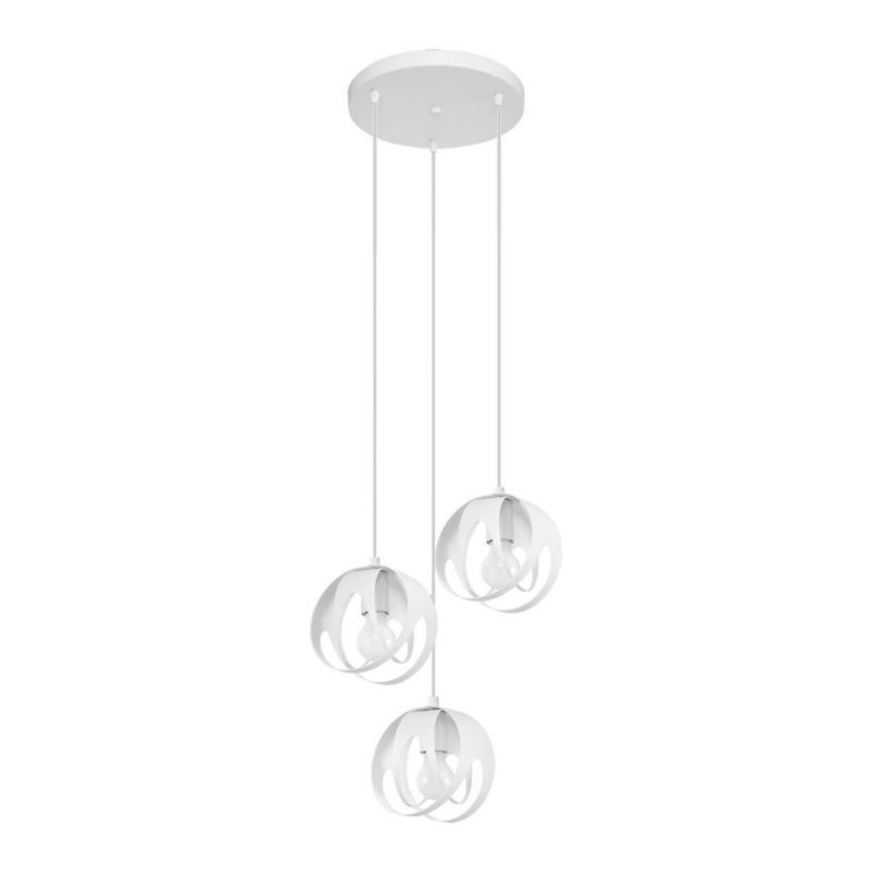 Lampa wisząca Sollux Lighting Tulos 5331 biała szerokość 30 cm 3xE27 x 1 szt.