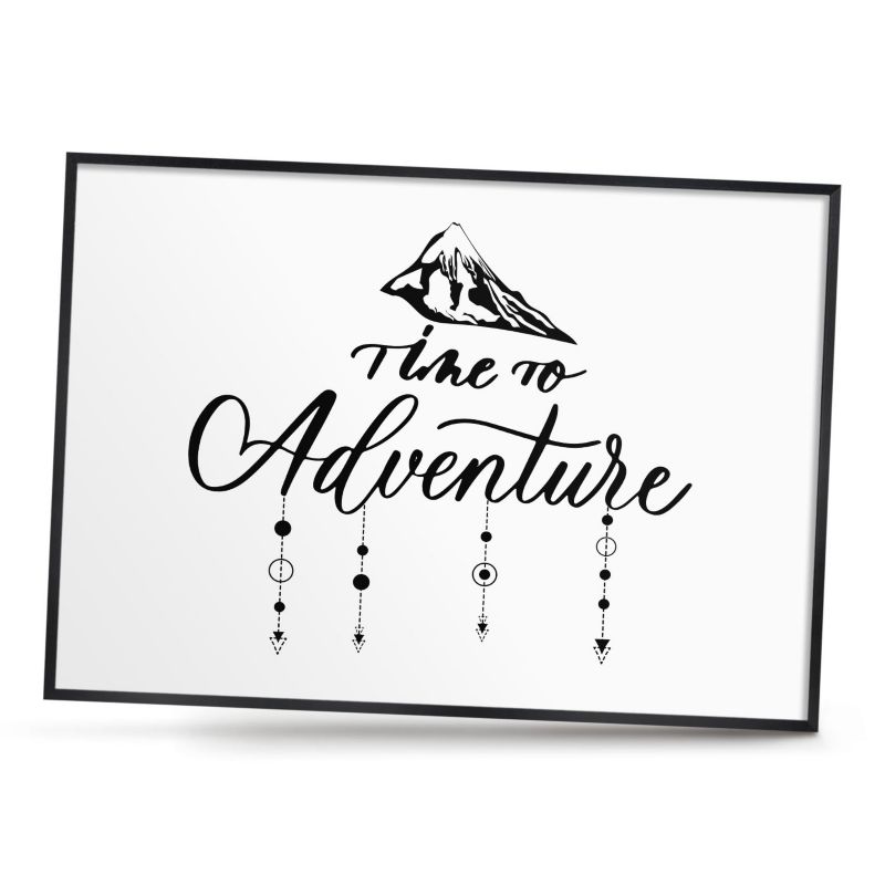 Ozdobna tablica na magnesy ArtPrintCave 100x70 Górska przygoda w czarnej ramie 1szt