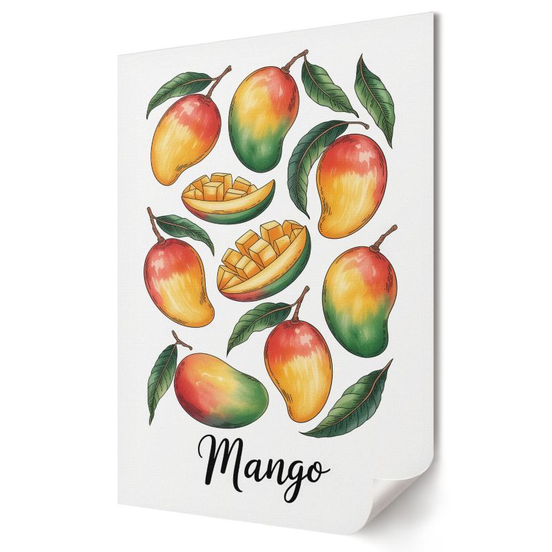 Plakat na płótnie Wallfluent Format A3 Egzotyczne mango Formacja Artystyczna 3 Steps 1 szt.