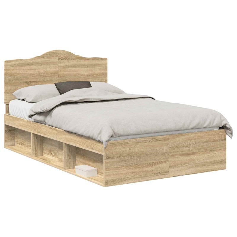 Łóżko Drewniane WaszeMeble 120x190 cm Brązowe WM-3413337 1 szt.