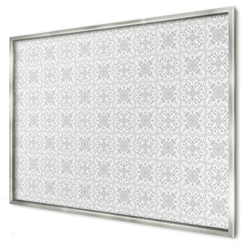 Magnetyczna tablica ozdobna Wallfluent 100x70 Geometryczna symetria w srebrnej ramie 1szt