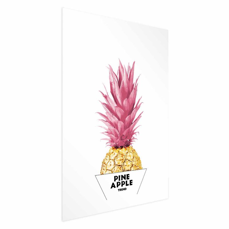 Plakat Artgeist złotą ananas 40x60 cm bez ramy z marginesem 1 szt