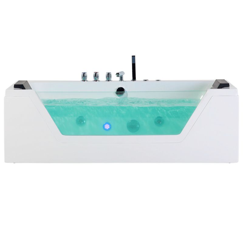 Wanna narożna z hydromasażem LED Samana 174 x 79 cm Biały 1 szt.