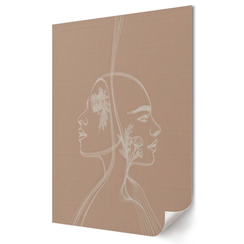 Plakat na ścianę Wallfluent Format A4 Liniowe twarze Grupa Twórcza Afterimage 1 szt.