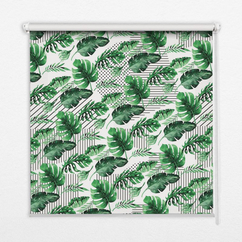 Roleta Do Kuchni Tulup 150x140 cm Tropikalne Liście Montaż do ściany/sufitu 1 szt.
