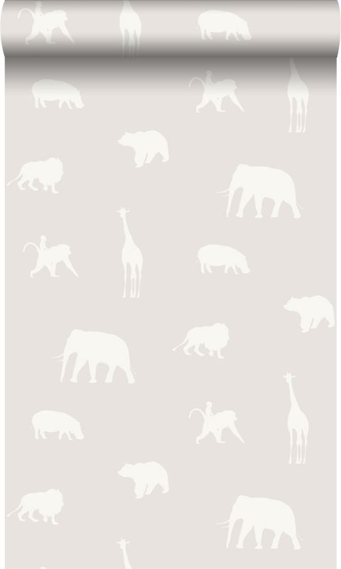 Tapeta Origin Wallcoverings Zwierząt ciepłym połyskującym szarym 53 cm x 10.05 m - 1 rol.