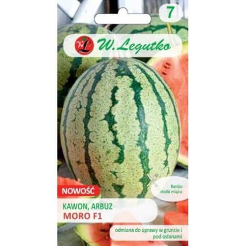 1 szt, Arbuz Moro F1 - Nasiona: Ilość w opakowaniu: 0.5 g