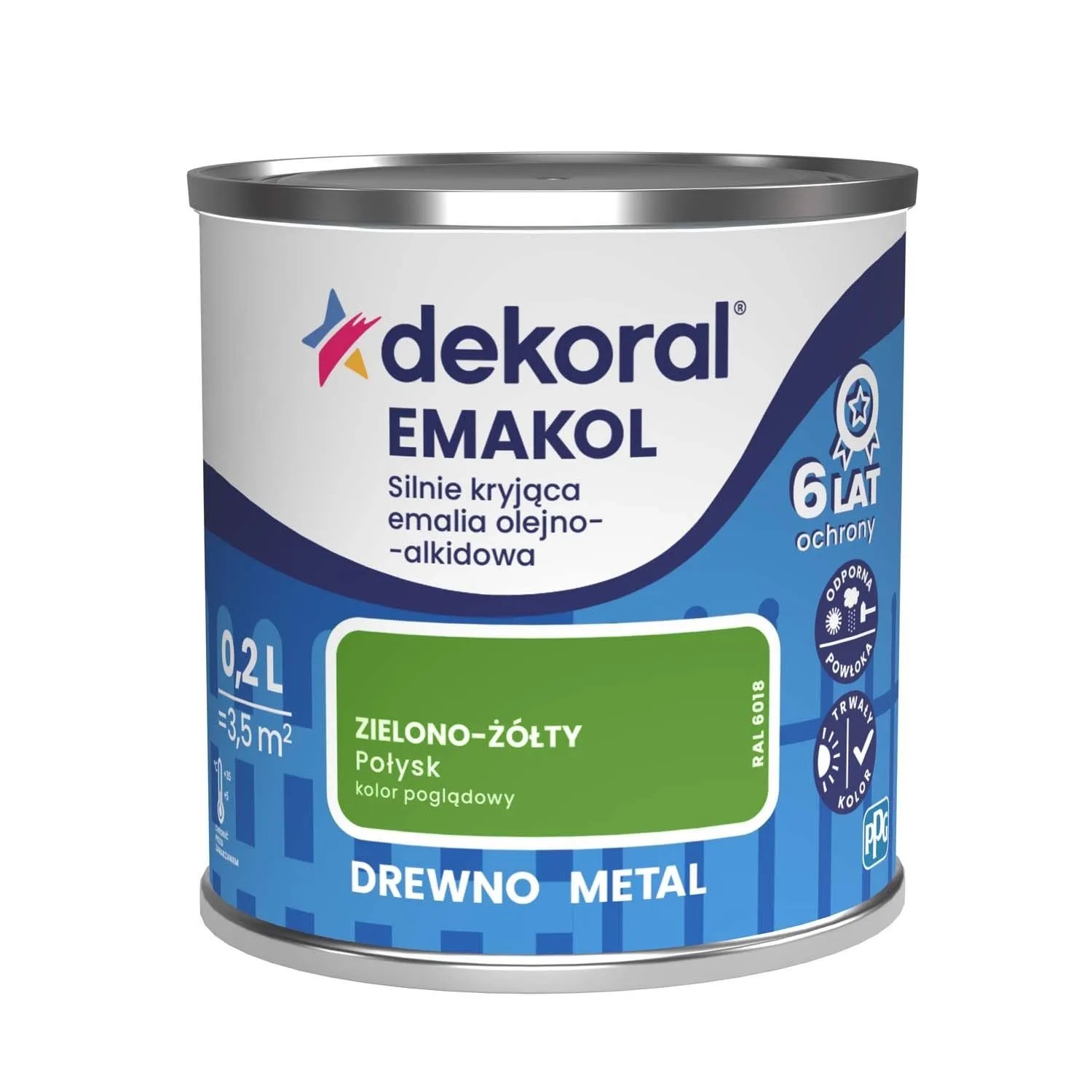 Dekoral Emalia Emakol Strong zielono-żółta 200 ml