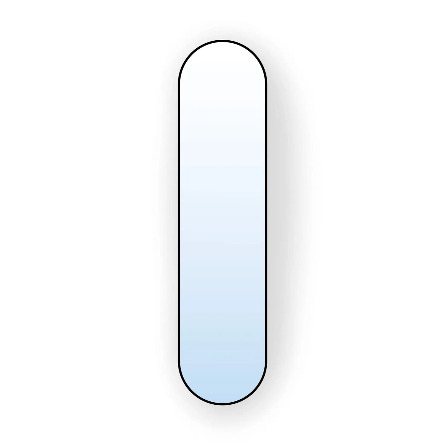 Lustro Pastille Czarne Oval 155x40