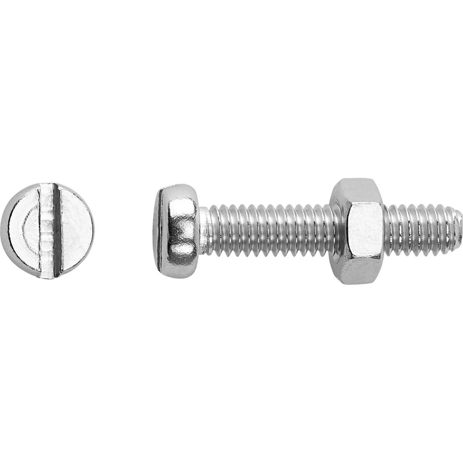 LUX-TOOLS Śruba + nakrętka z łbem walcowym ocynk SL 5x60mm 6szt.