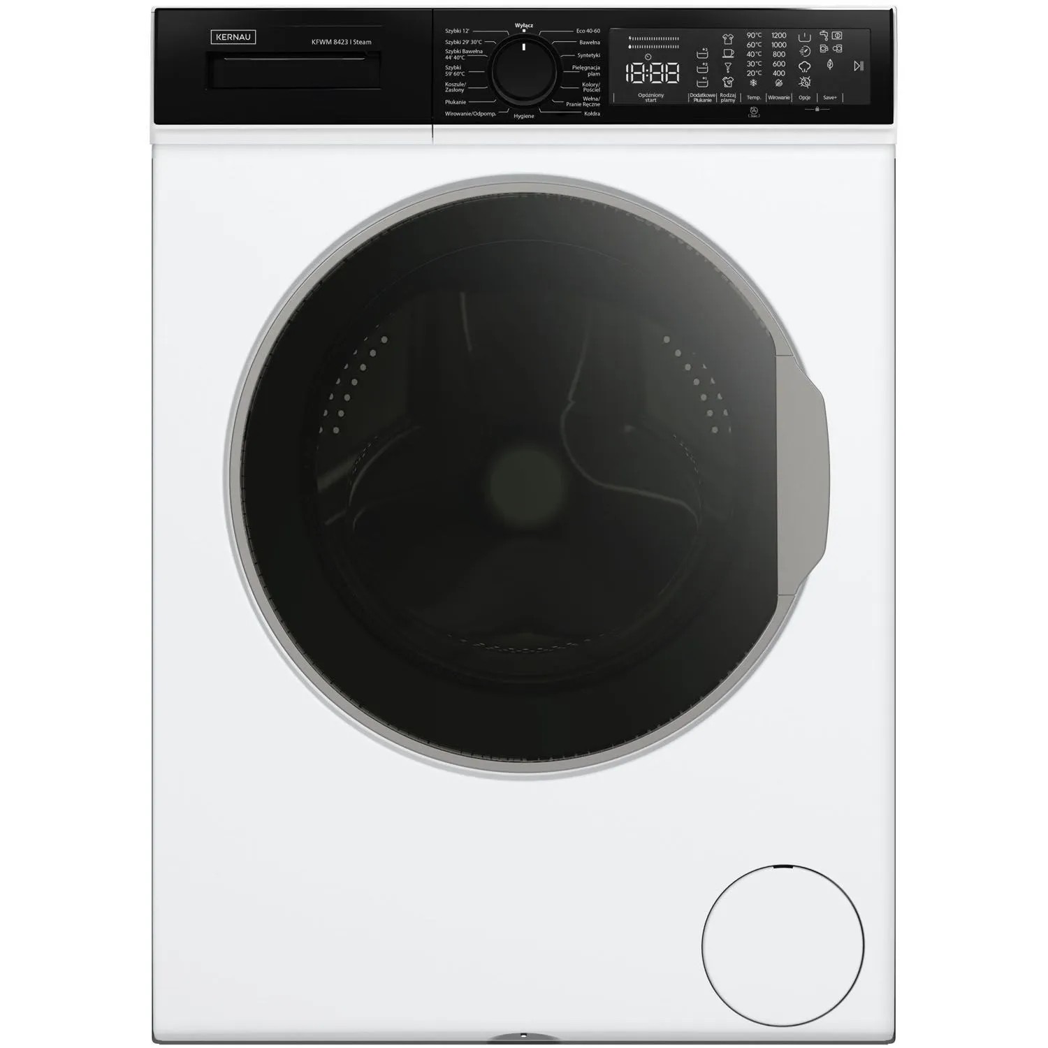 KERNAU Pralka wolnostojąca KFWM 8423.1 I Steam biała 60 cm