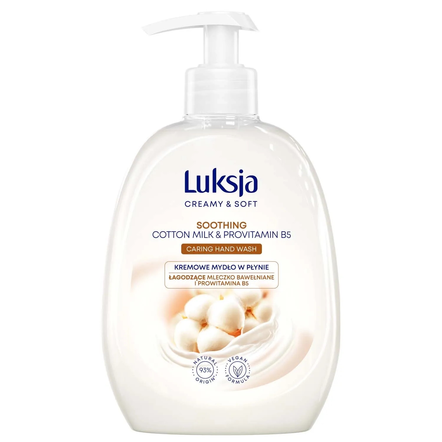 Mydło w płynie Luksja Cotton z pompką 500 ml
