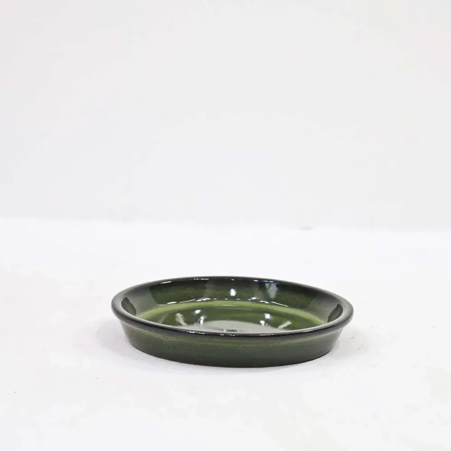 Podstawka ceramiczna szkliwiona zieleń - 25 cm