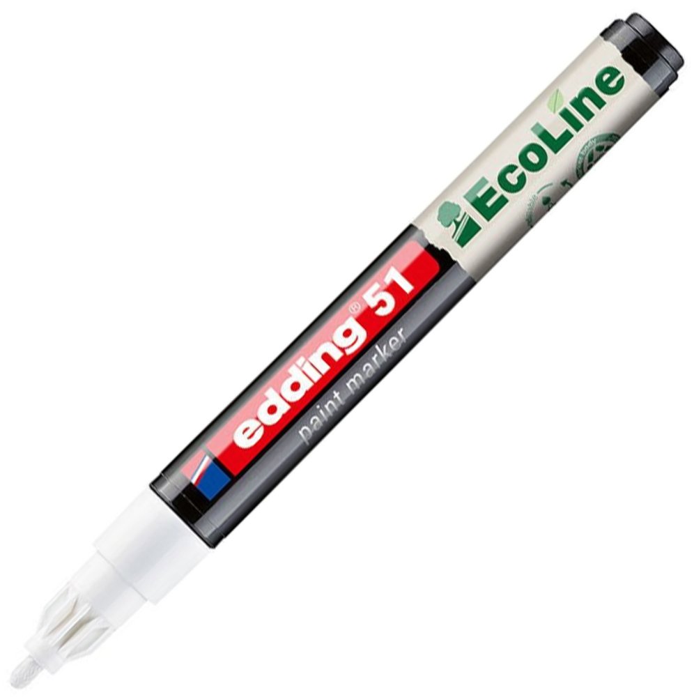 Marker olejowy edding 51 EcoLine, okrągła, 1-2mm, biały