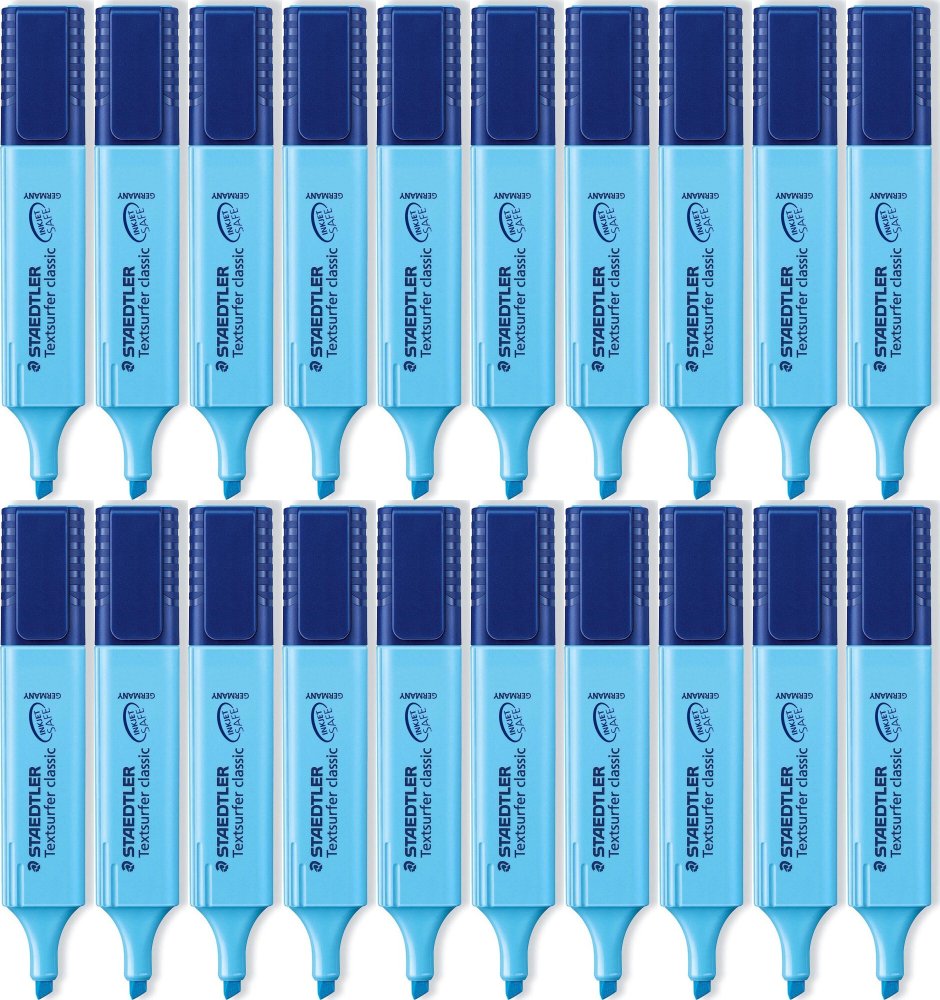 20x Zakreślacz Staedler, ścięta, 5mm, niebieski