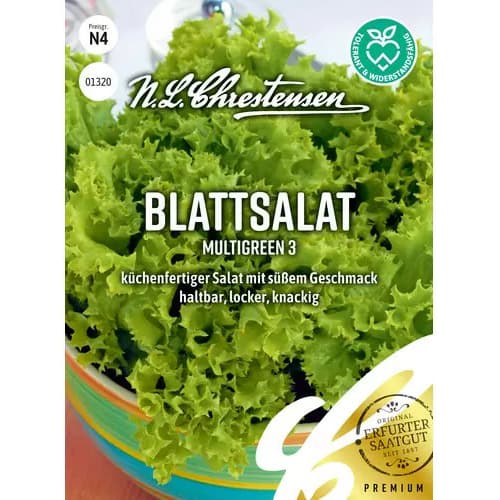 1 szt, Blattsalat Multigreen 3 - Samen: Ilość w opakowaniu: 1 Stück