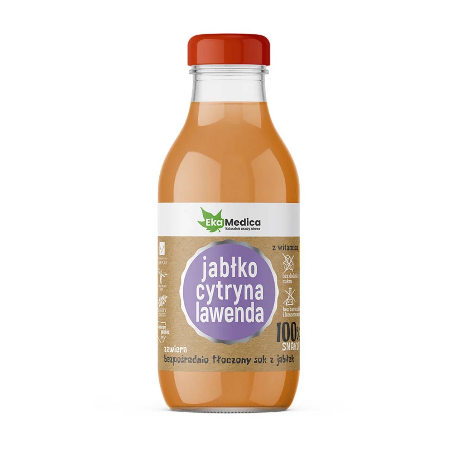 Ekamedica sok 100% jabłko, cytryna, lawenda, 300 ml