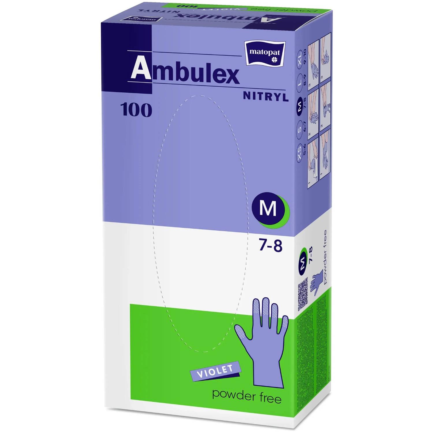 Ambulex - rękawice nitrylowe niejałowe, rozmiar m, 100 sztuk