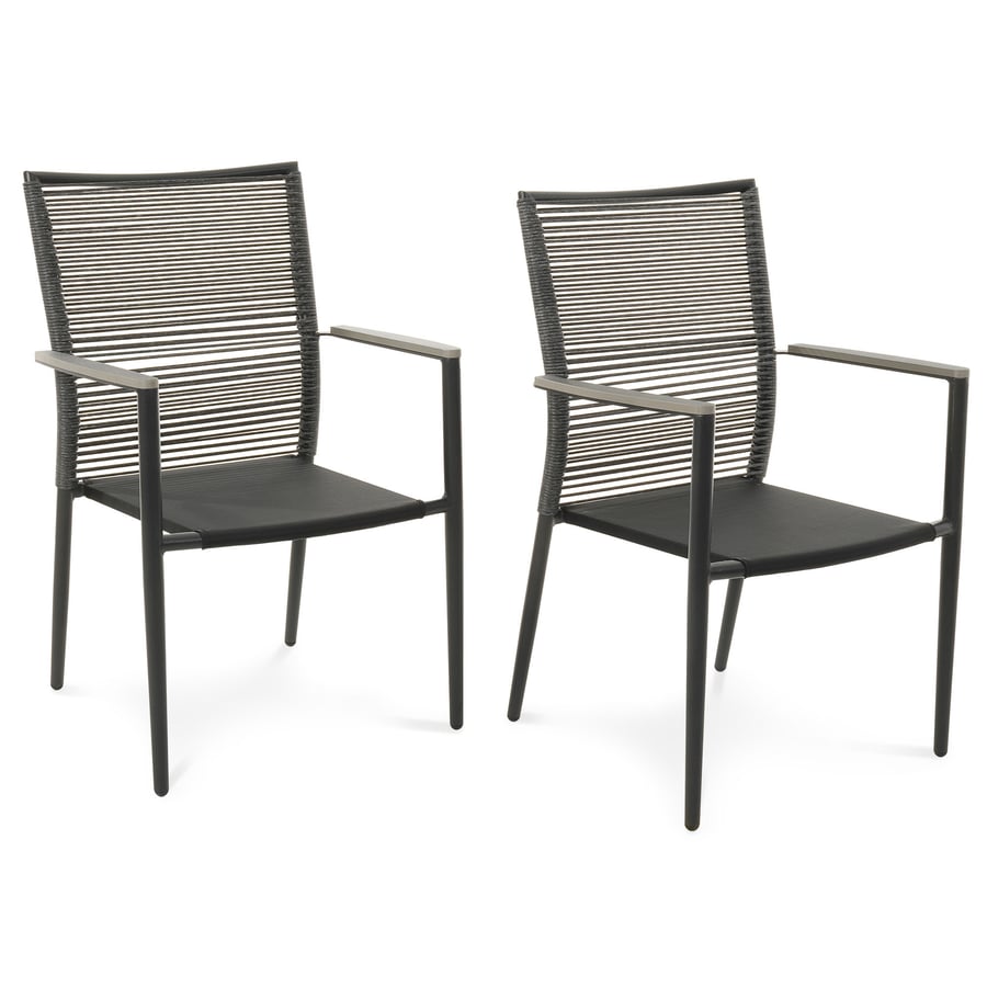 2er Set Gartenstühle Asti - Grau
