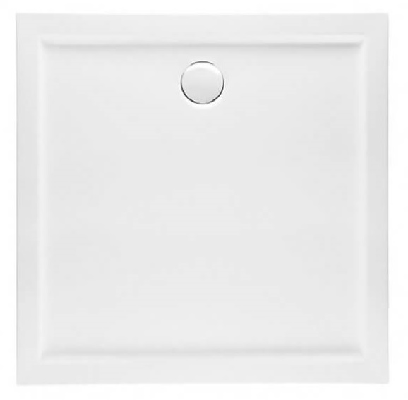 Polimat Goliat brodzik 90x90 cm kwadratowy biały 00490