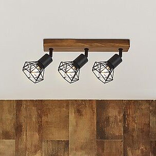 Rabalux Zeus lampa podsufitowa 3x40W czarny mat/dąb 3139 - Wysyłka w 24h