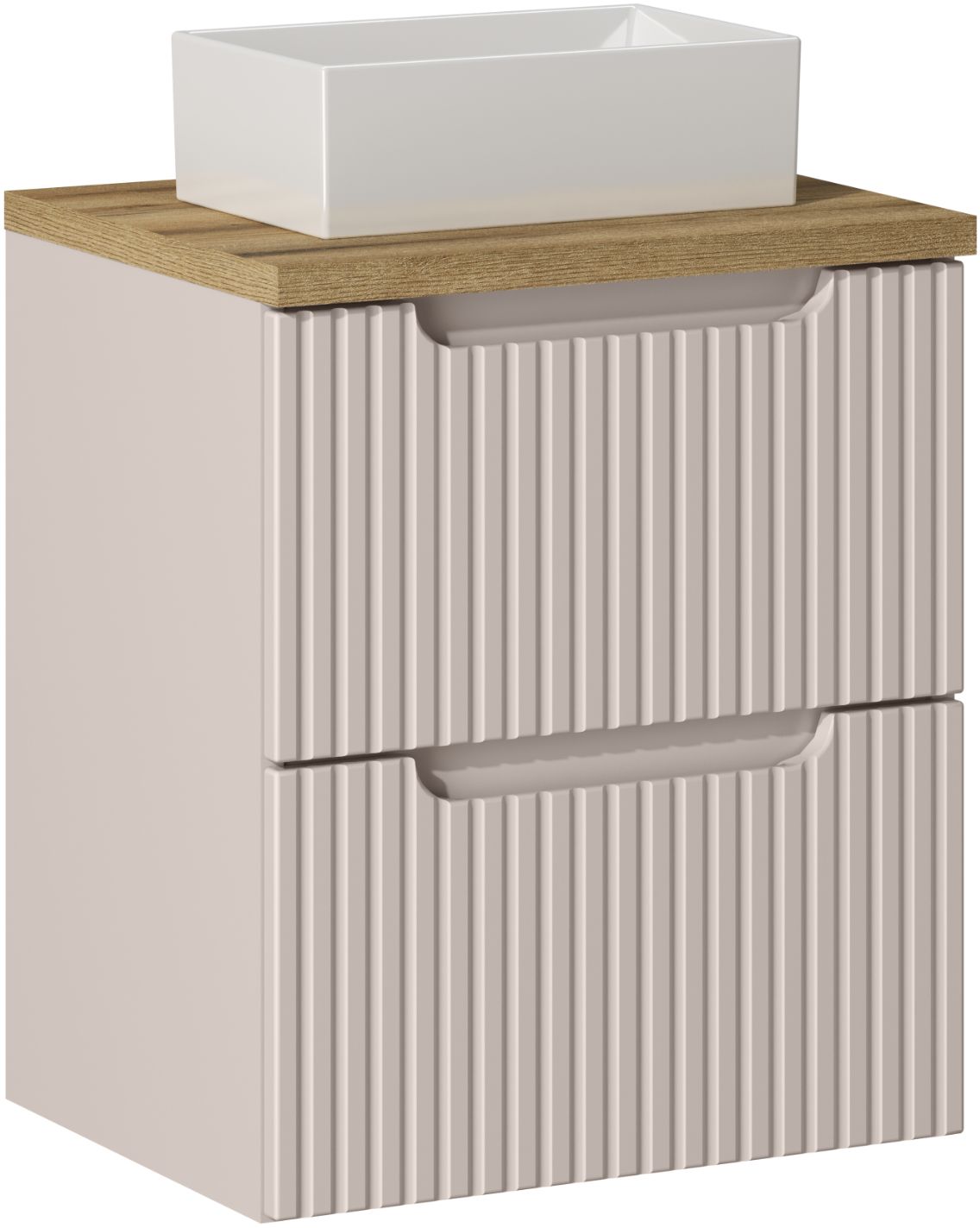 Zestaw Comad Nova Cashmere szafka 50x40x57 cm podumywalkowa wisząca z blatem i umywalką kaszmir SET-NOC B OAK 50CM S UN GAJA 35 WH - Wysyłka w 24h