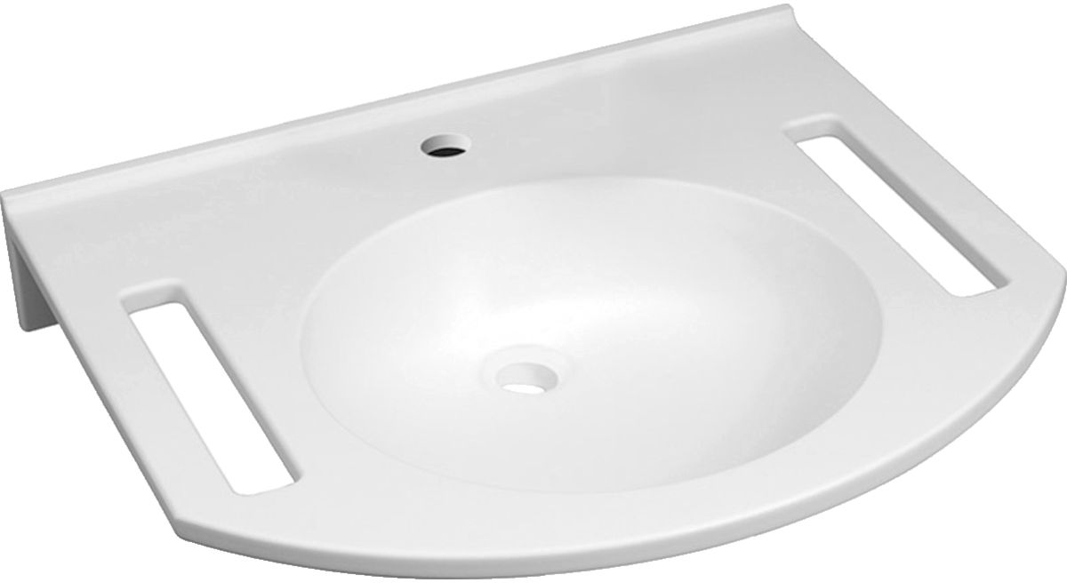 Geberit Publica umywalka 60x55,5 cm ścienna dla niepełnosprawnych biała 402160016