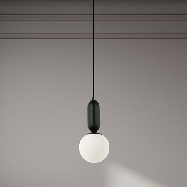 Italux Aldeva lampa wisząca 1x40 W czarna PND-02340-1S-BK