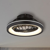 Globo Lighting Deanne lampa podsufitowa z wentylatorem 1x40 W czarna 03665