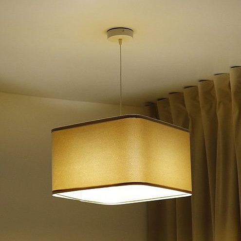BPS Koncept Kwadro sue lampa wisząca 1x60 W złota-beżowa KW-107-40W20