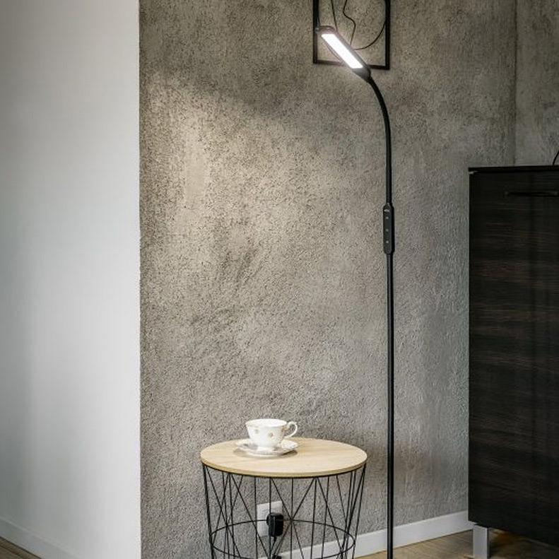 GTV Vasalia lampa stojąca 1x8 W czarna LP-VAS8W-10-DEC