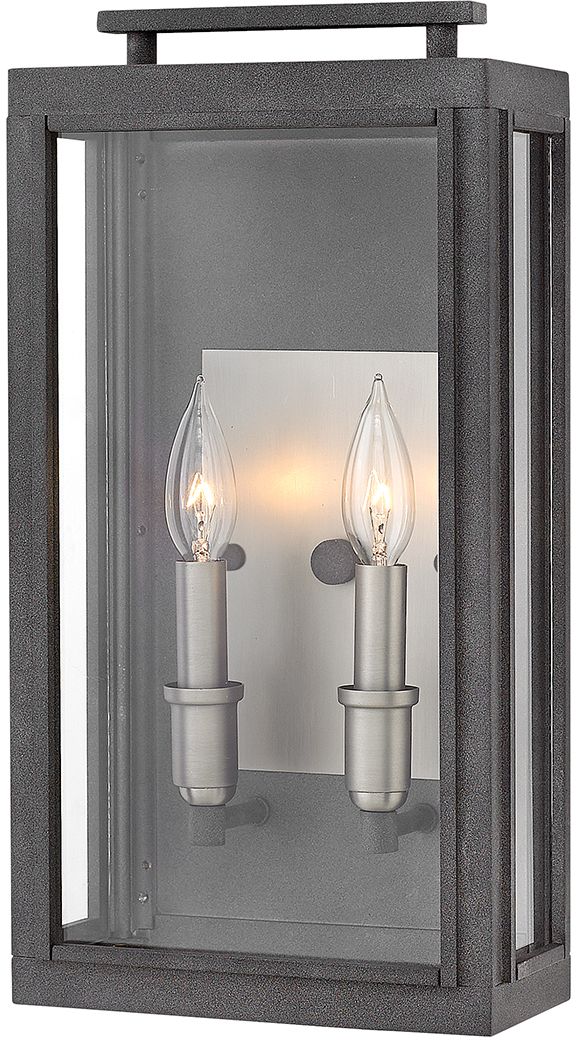 Quintiesse Sutcliffe kinkiet zewnętrzny 2x60 W antyczny nikiel/postarzany cynk QN-SUTCLIFFE-M-AZ