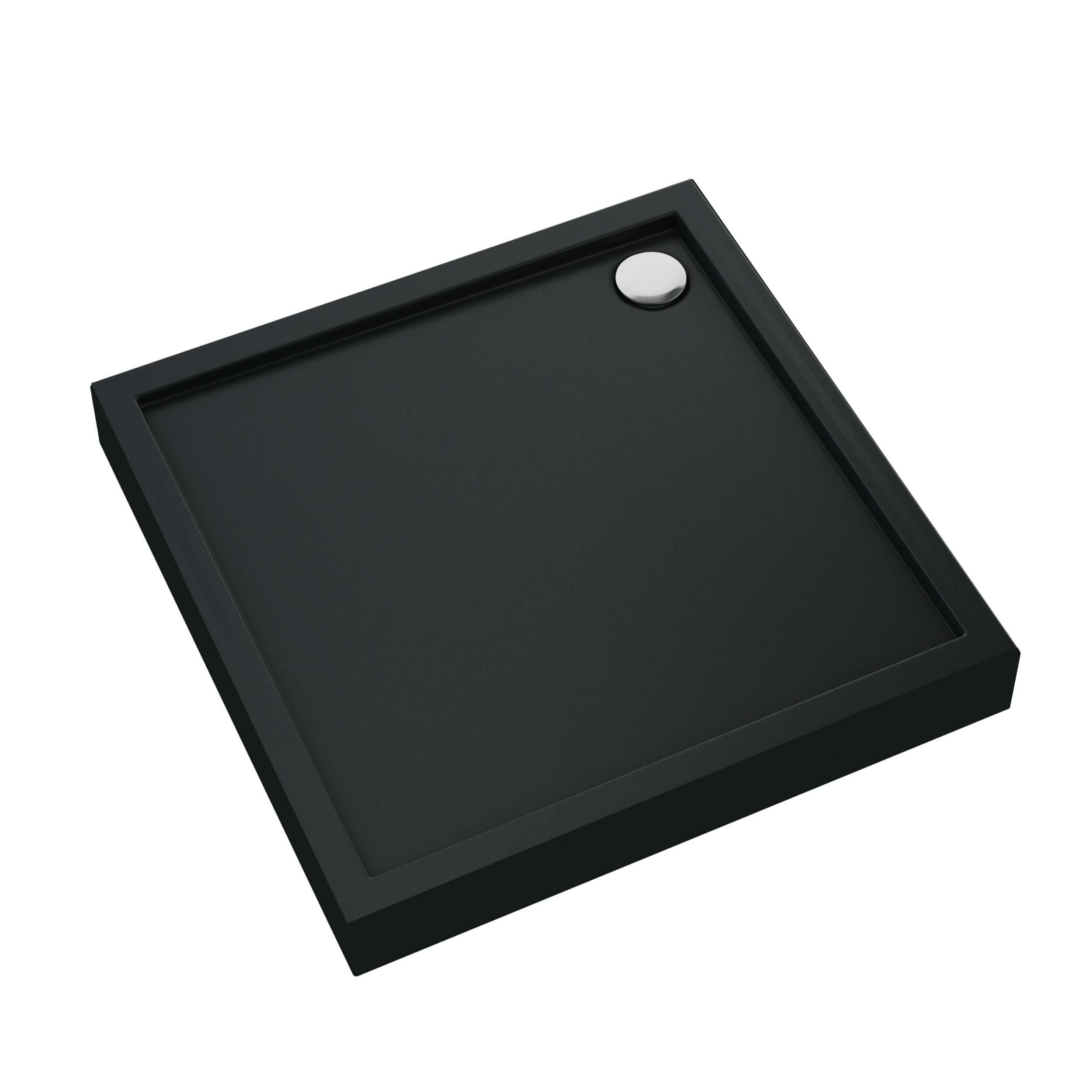 Schedpol Competia New Black Mat brodzik kwadratowy 90x90 cm czarny 3.4631/C/MG