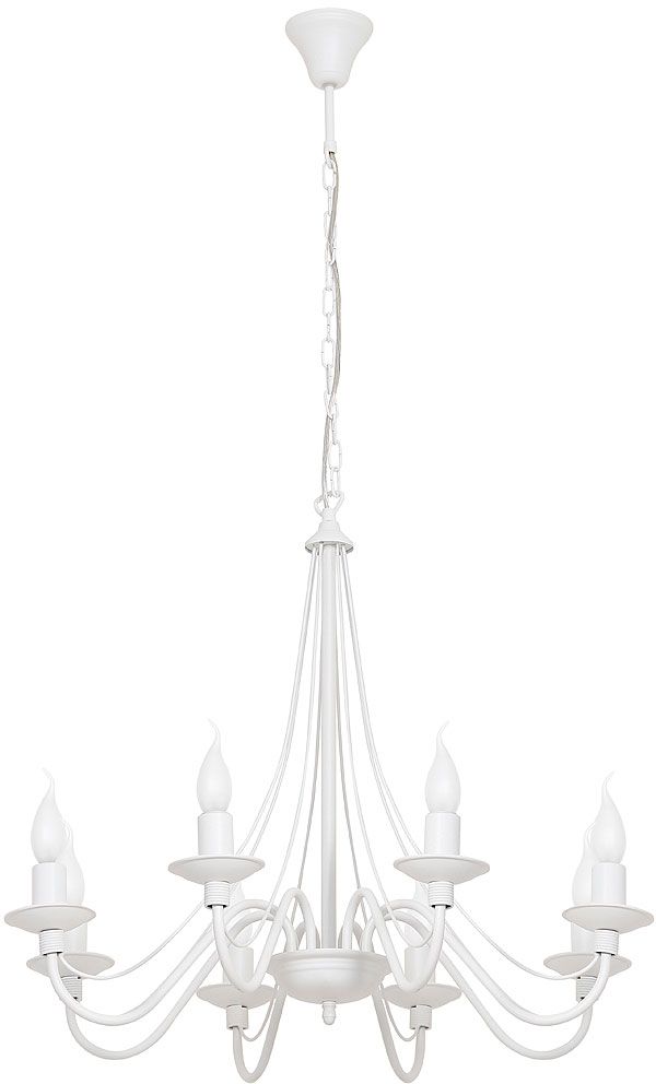 Aldex Róża lampa wisząca 8x10 W biała 397P