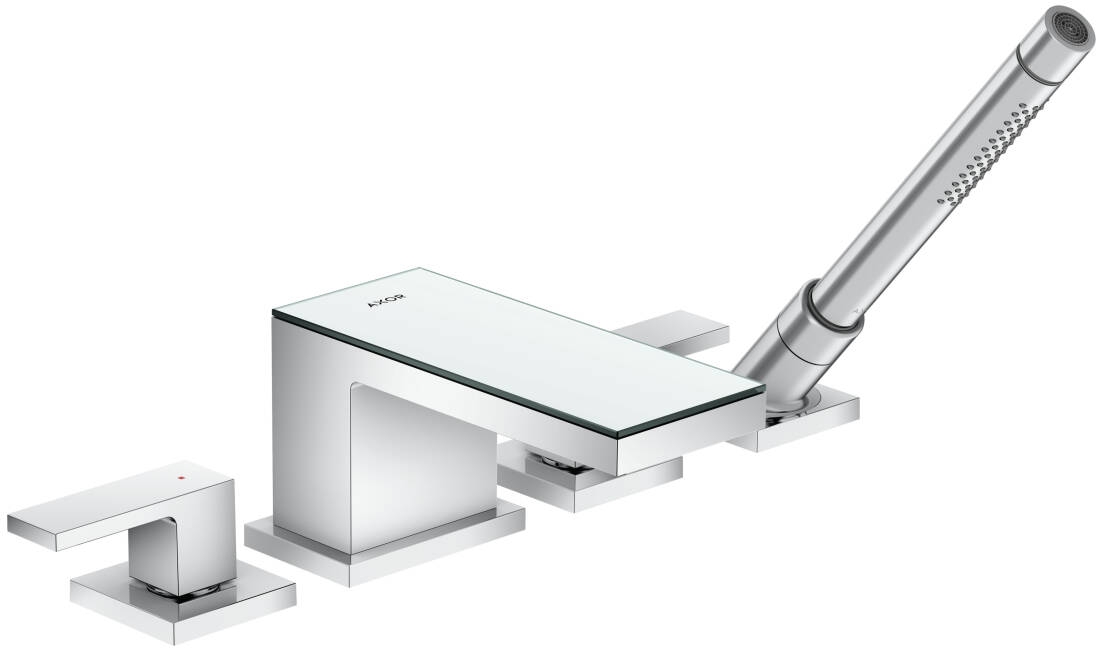 Axor MyEdition bateria wannowo-prysznicowa 4-otworowa chrom/szkło 47430000