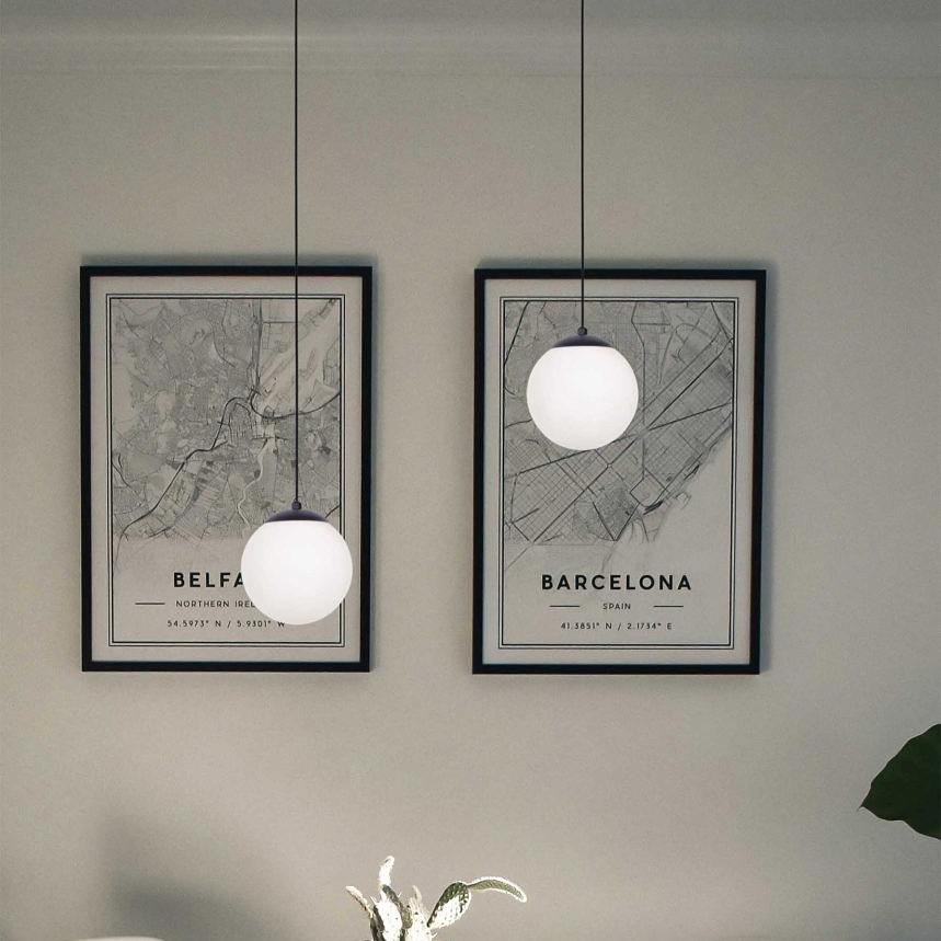 Kaja Savoy lampa wisząca 1x40 W biała-czarna K-4921 - Wysyłka w 24h