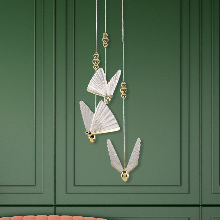 Light Prestige Mariposa lampa wisząca 3x24 W przezroczysta-złota LP-1715/3P - Wysyłka w 24h