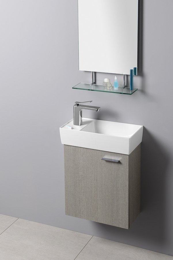 Sapho Small Maxx umywalka 47x24 cm ścienna prostokątna lewa biała MX475